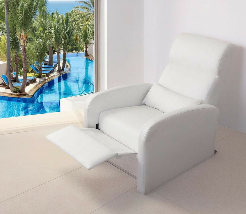 1人掛け ソファ リクライニングチェアー フットレスト付き オットマン付きリクライナー 椅子 sofa 合成皮革 レザー貼り パーソナルチェア