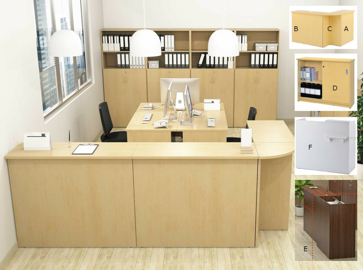 ハイタイプ 高さ 100cm 受付 カウンター テーブル 応接 接客 対面 書庫 レジ台 ホワイト ブラウン 白 茶