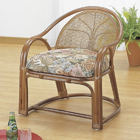 籐ラタン＊アームチェアー楽座 ハイタイプ：送料無料