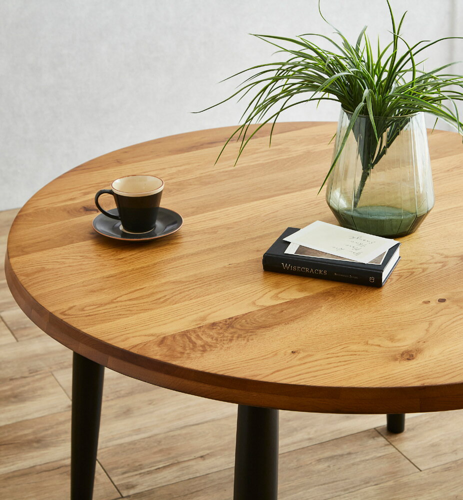 訳あり 1枚板風 円卓 ラウンドテーブル 天然木 無垢材 集成材 テーブル 一枚板風 机 ダイニングテーブル 丸い