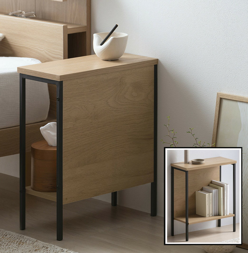 ロータイプ 間仕切り サイドテーブル ナイトテーブル サニタリーラック スリッパラック