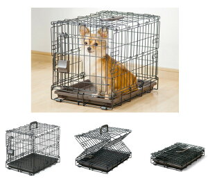 ペットケージ 折りたたみ式 ドッグケージ キャリーバッグ キャットケージ 小型犬 猫 金属製 折畳式 持ち運び 取っ手付き