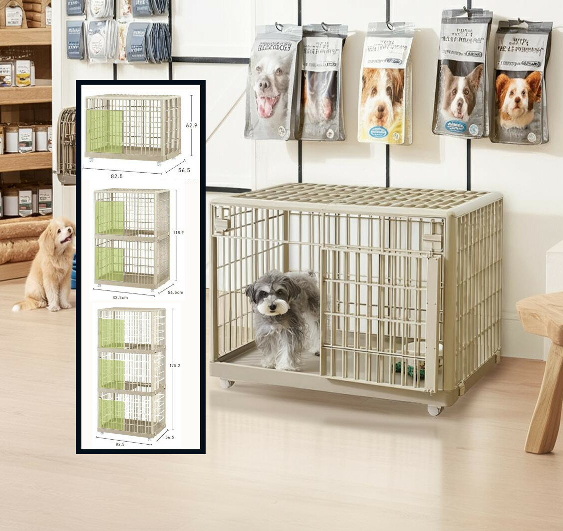 ペット ケージ 犬 猫 キャスター付き 移動楽々 大きな扉 天井も開く