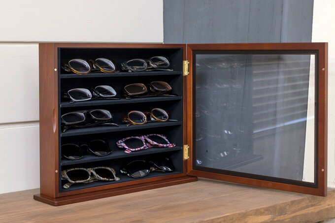 メガネ 眼鏡 めがね ケース サングラス用収納コレクションケース 10本収納可