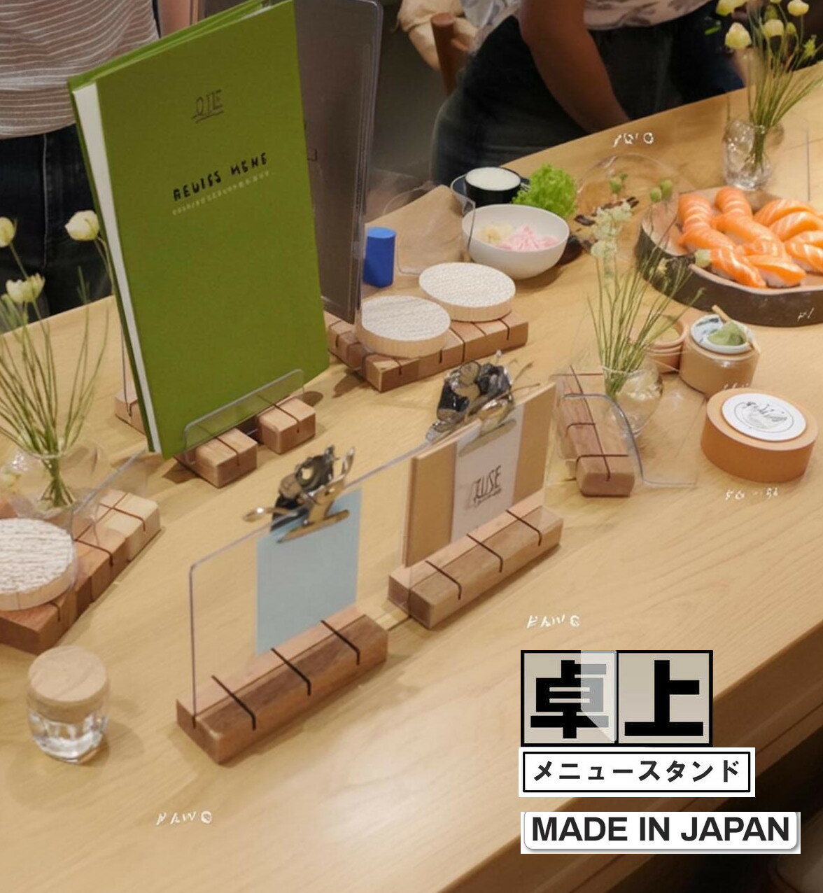 Rakuten - 卓上 パーテーション カウンター客席 間仕切り メニュースタンド サイン ポップ ポスターstand クリップボード 案内板 掲示板 標識 日本製 おしゃれ 付箋ボード