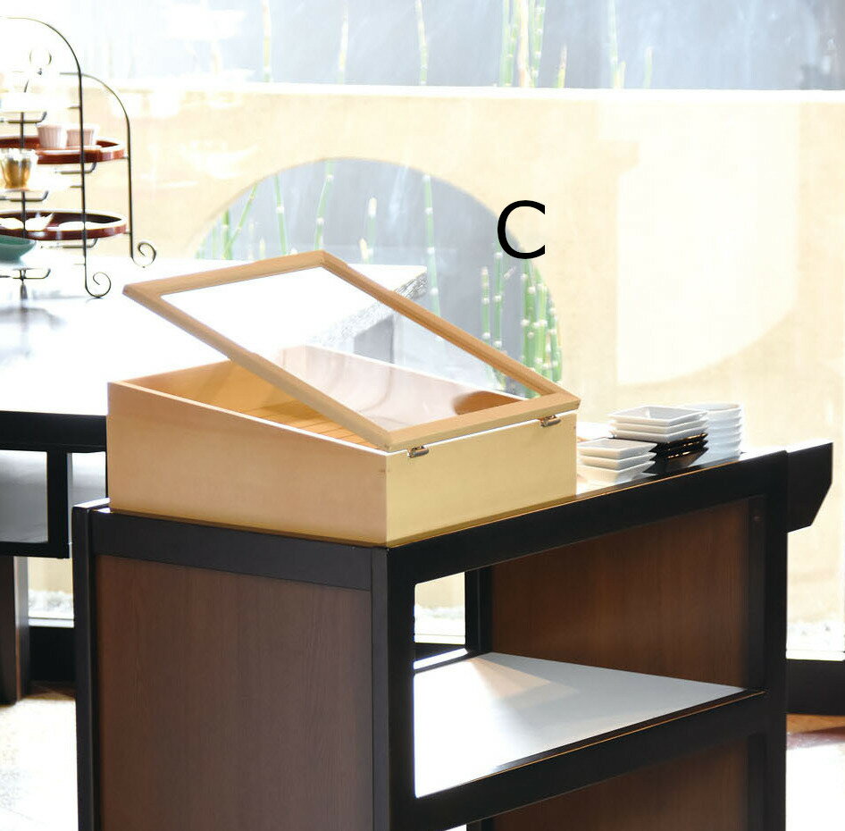 自在蓋仕様 フードボックス ネタ箱 アクリル蓋付 日本製 受注生産 3週間程度