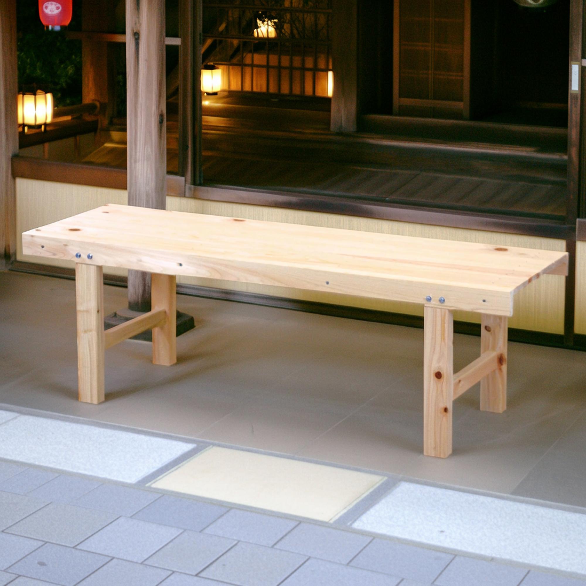 縁台 ベンチ 待合椅子 連結可能 商品陳列台 平台 ステージ ディスプレイ ディスプレー 天然木 ヒノキ ..