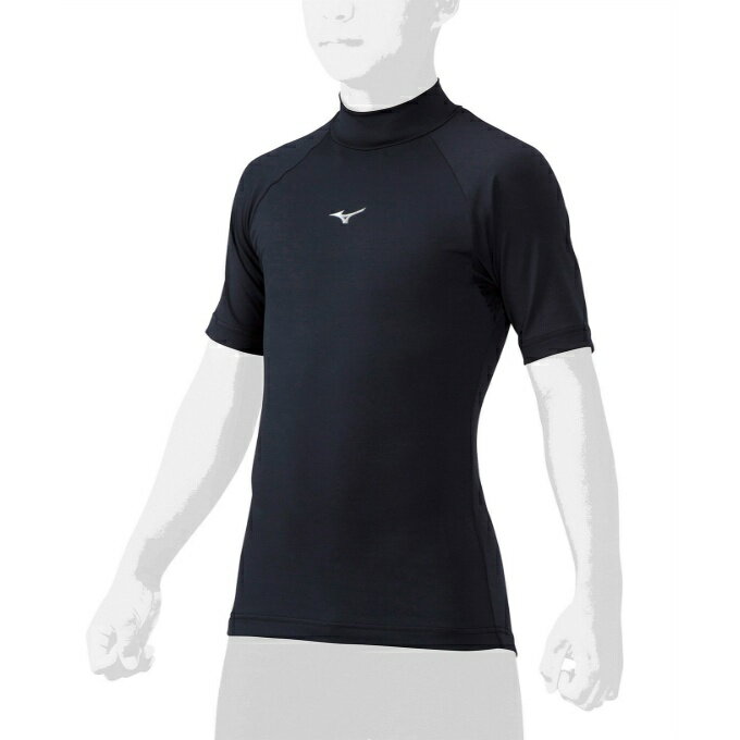 【メール便送料無料】ミズノ 野球 アンダーシャツ 半袖 ジュニア ハイネック 12JAAP5314 MIZUNO