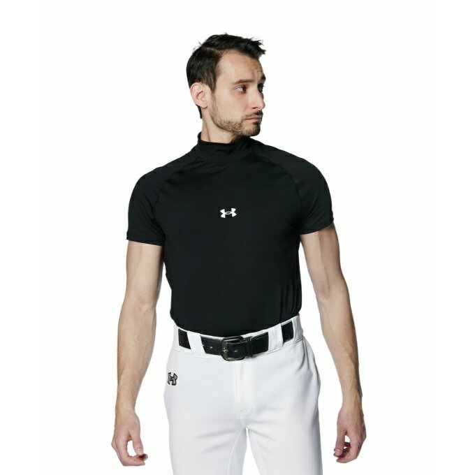 アンダーアーマー 野球 アンダーシャツ 半袖 メンズ UA Heatgear Comfort Fitted Short Sleeve Mock Shirt 1385292-001 UNDER ARMOUR  bb