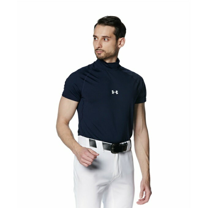 A_[A[}[ 싅 A_[Vc  Y UA Heatgear Comfort Fitted Short Sleeve Mock Shirt 1385292-410 UNDER ARMOUR y[։z bb