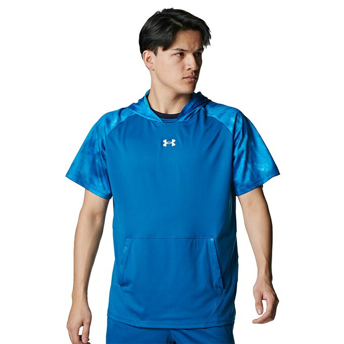 アンダーアーマー 野球 スウェットパーカー メンズ UA YARD SHORT SLEEVE HOODIE 6001302-426 UNDER ARMOUR 【メール便可】 bb