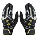アンダーアーマー 野球 バッティンググローブ 両手用 メンズ UA CLEAN UP BATTING GLOVES 6001310-001 UNDER ARMOUR 【メール便可】 bb(4)