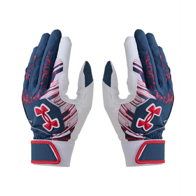 【メール便送料無料】アンダーアーマー 野球 バッティンググローブ 両手用 メンズ UA CLEAN UP BATTING GLOVES 6001310-410 ...