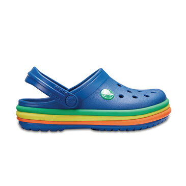 【沖縄県内（離島含）3，300円以上送料無料】クロックス crocs サンダル ジュニア crocband rainbow band clog kids クロックバンド レインボー バンド クロッグ キッズ 205205