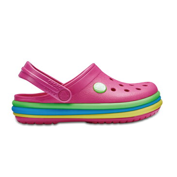 【沖縄県内（離島含）3，300円以上送料無料】クロックス crocs サンダル ジュニア crocband rainbow band clog kids クロックバンド レインボー バンド クロッグ キッズ 205205