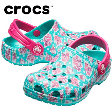 【沖縄県内（離島含）3，240円以上購入で送料無料】クロックス サンダル ジュニア classic graphic clog kids クラシック グラフィック クロッグ キッズ 204816-3N9 crocs