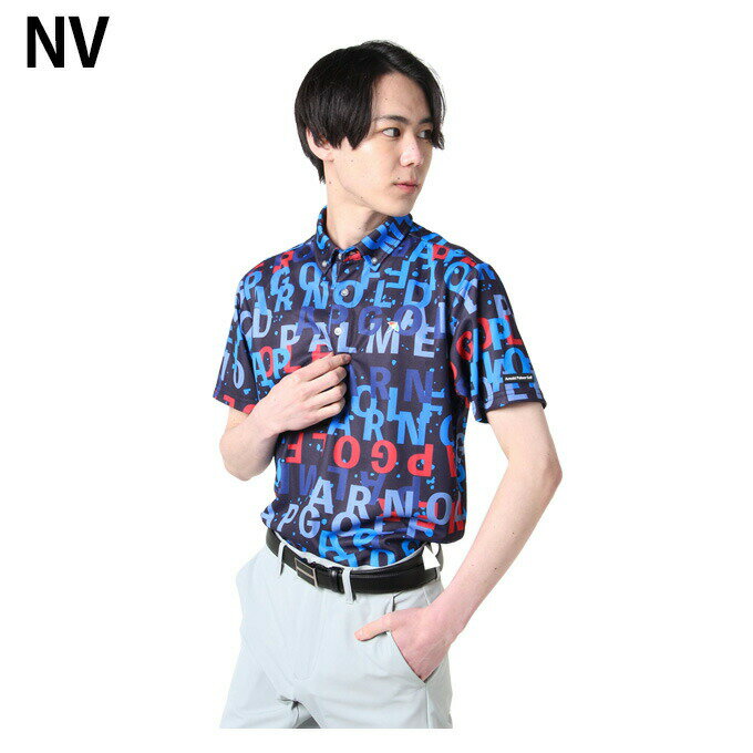 アーノルドパーマー arnold palmer ゴルフウェア ポロシャツ 半袖 メンズ スプラッシュタイポグラフィ AP220101L10