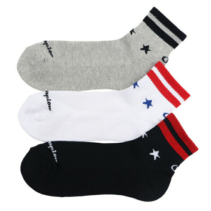 【沖縄県内（離島含）3，300円以上送料無料】チャンピオン Champion ゴルフ ソックス メンズ 3足組 クォーターレングスソックス CMSCW204