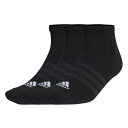 アディダス アンクルソックス メンズ レディ-ス クッション ローカット ソックス 3足組 IC1332-EBB61 adidas