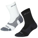 ツータイムズユー 2XU ハイソックス メンズ レディース Vライトクッションクルーソックス UA7005E