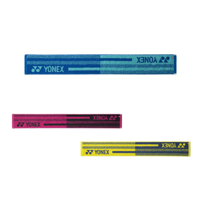 ■カラー： 060COB ( コバルトブルー ) 654BEYP ( ベリーピンク ) 557FLY ( フラッシュイエロー ) ■サイズ：one size ( 幅/15cm、長さ/110cm ) ※製品によって仕上りサイズに多少の誤差がありますのでご了承下さい。 ■素材：綿100％ ■特長： ・消臭、抗菌防臭 ・高吸水性 ・タツロン ■原産国：日本 検索ワード：タオル スポーツタオル 硬式テニス ソフトテニス バドミントン