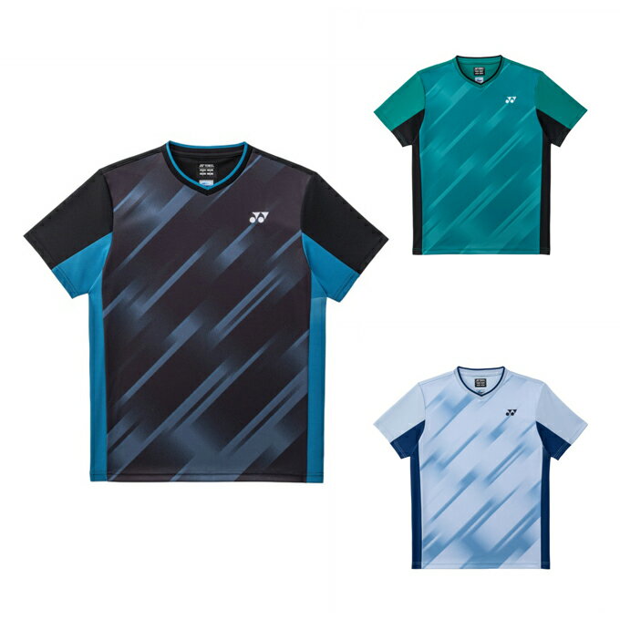 ■カラー： 007BK ( ブラック ) 502PCG ( ピーコックグリーン ) 664PSTB ( パステルブルー ) ■サイズ： S ( 身丈/65cm、胸囲/96cm、裾周り/92cm ) M ( 身丈/67cm、胸囲/100cm、裾周り/96cm ) L ( 身丈/69cm、胸囲/104cm、裾周り/100cm ) O ( 身丈/71cm、胸囲/108cm、裾周り/104cm ) ※製品によって仕上りサイズに多少の誤差がありますのでご了承下さい。 ■素材：ポリエステル100% ■特長： ・ベリークール/キシリトール効果で-3℃の涼感　樹木や植物から作られる天然成分キシリトールを生地に採用。汗と接して吸熱反応を起こすことでウェア内の温度を約3℃低下させます。 ・UVカット/太陽光を効果的に遮断し、肌に有害な紫線をカットします。 ・吸汗速乾/まとわりつく不快な汗も素早く吸収して乾かし、衣服内はドライで快適な状態がキープされます。 ・制電/縫製に制電糸を使用。着脱の際の嫌な静電気を抑えます。 ■原産国：日本 検索ワード：半袖ポロシャツ 半袖シャツ 半そで Tシャツ テニスウェア テニスウェア プラクティスシャツ スポーツウェア テニス ウェア ウエア