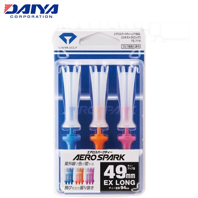 ダイヤ DAIYA ゴルフティー エアロスパークティー エキストラロング TE-719