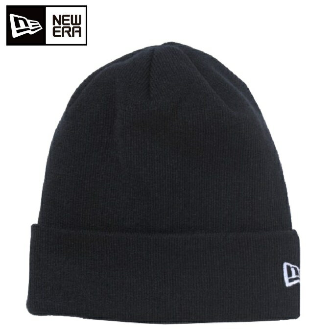 ニット帽（メンズ） ニューエラ NEW ERA ゴルフ ニット帽 メンズ Basic Cuff Knit ベーシック・カフ ニット ブラック×ホワイトフラッグ 11120507G