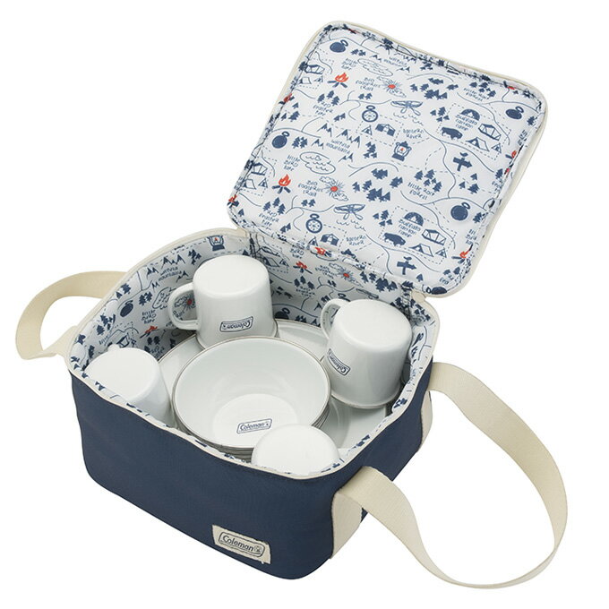 コールマン 食器セット 皿 + マグカップ 4人用 マグカップ 琺瑯 ディッシュウェアセット 2000032362 Coleman通販格安セール情報 楽天 通販