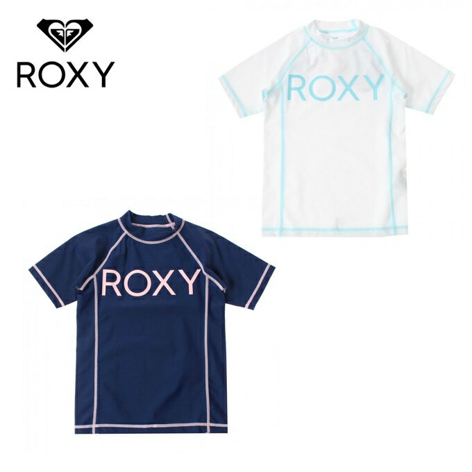 ロキシー ラッシュガード 半袖 ジュニア MINI RASHIE S/S ミニラッシュ TLY181103 ROXY