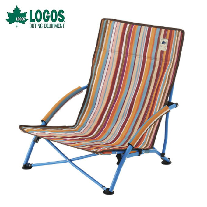 ロゴス アウトドアチェア ストライプ あぐらチェア-AH オレンジ 73173027 LOGOS通販格安セール情報 楽天 通販