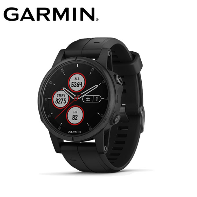 ガーミン GARMIN ランニングウォッチ メンズ レディース fenix 5S Plus Sapphire Black 010-01987-77