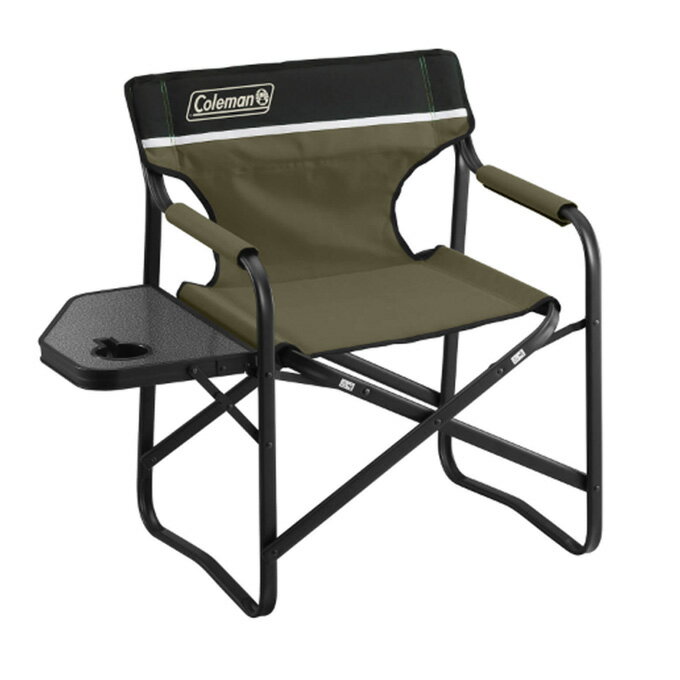 コールマン アウトドアチェア サイドテーブル付デッキチェア オリーブ 2000033809 Coleman