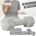 【最大10%OFFクーポン!7/4 20:00〜7/11 1:59】ダンベル 3kg 転がらない 六角形 メンズ レディース カラーダンベル ビジョンクエスト ...