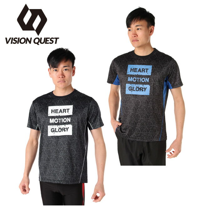 スポーツウェア 半袖Tシャツ メンズ RUNプリント VQ561002I02 ビジョンクエスト VISION QUEST