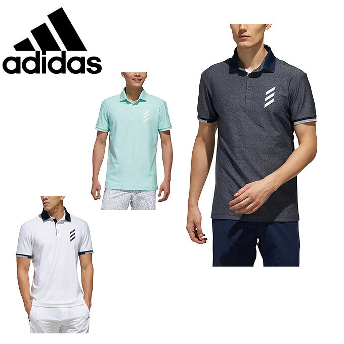 アディダス ゴルフウェア ポロシャツ 半袖 メンズ ロゴカラー FVE62 adidas