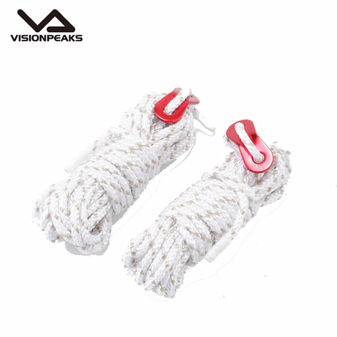 【全品対象最大10%OFF!11/20 20:00〜11/27 1:59】テントロープ 自在付ガイロープ4mm×5m 2本組 VP160309I04 ビジョンピ...