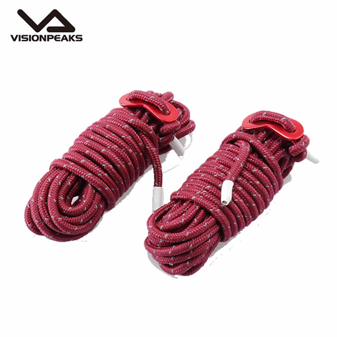 テントロープ 自在付ガイロープ5mm×5m 2本組 VP160309I05 ビジョンピークス VISIONPEAKS