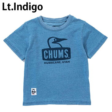 チャムス CHUMS 半袖シャツ ジュニア キッズブービーフェイスTシャツインディゴ Kid's Booby Face T-Shirt Indigo CH21-1092