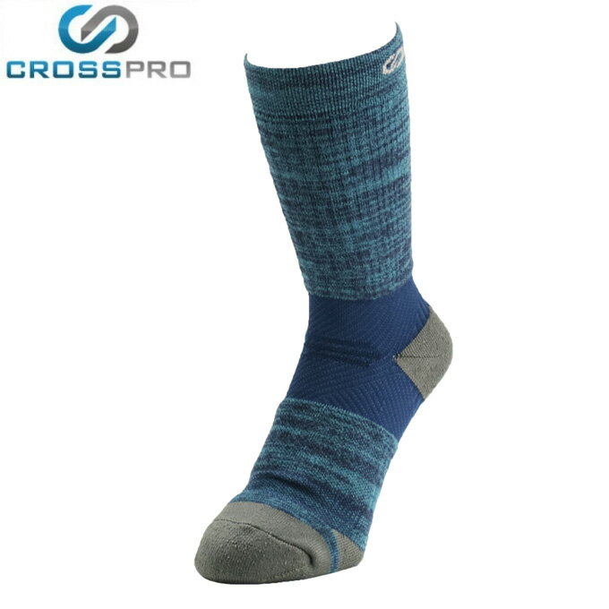 クロスプロ CROSS PRO トレッキングソックス メンズ グリップサポートクルーソックス Z578-102-22-64