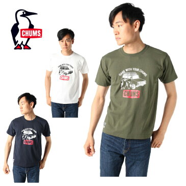 チャムス CHUMS Tシャツ 半袖 メンズ ステーションワゴン SS T CH01-1628