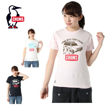 チャムス CHUMS Tシャツ 半袖 レディース ステーションワゴン SS T CH18-1127