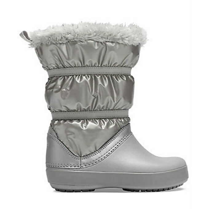 クロックス スノーブーツ ジュニア Girls’ Crocband LodgePoint Metallic Winter Boot 205829-0P1 crocs