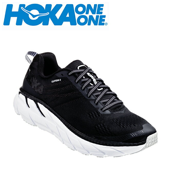 【ポイント15倍 2/3 9:59まで】 ホカ オネオネ HOKA ONEONE ランニングシューズ メンズ CLIFTON 6 クリフトン ワイド 1102876 BWHT