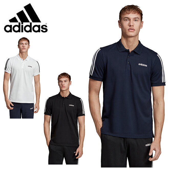 アディダス ポロシャツ 半袖 メンズ 3ストライプス 半袖ポロシャツ 3 Stripes Polo Shirt GHQ38 adidas