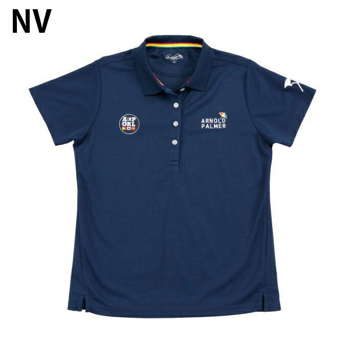 【ポイント20倍 6/4 20:00〜6/11 8:59】 アーノルドパーマー arnold palmer ゴルフウェア ポロシャツ 半袖 レディース ワッペン半袖シャツ AP220301J01