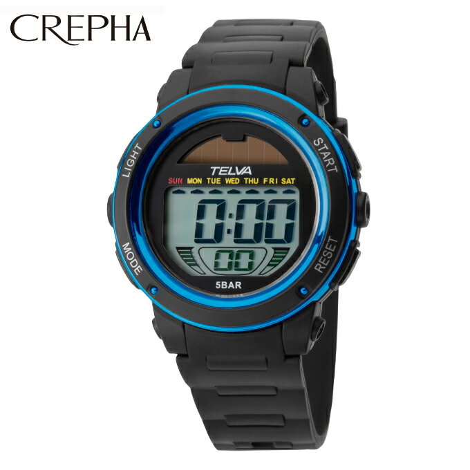 クレファー ランニング 腕時計 メンズ レディース テルバ ソーラー TE-D192-BL CREPHA