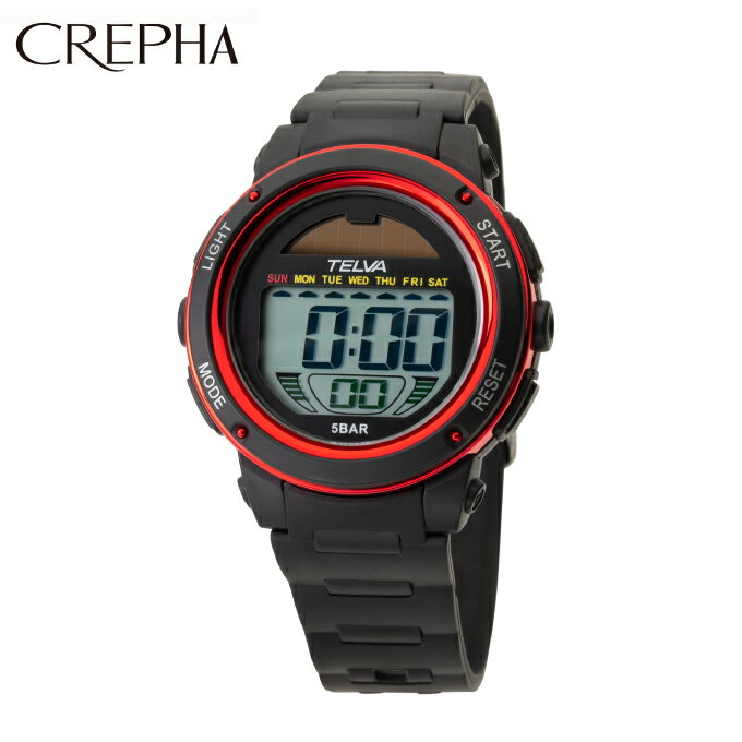 クレファー ランニング 腕時計 メンズ レディース テルバ ソーラー TE-D192-RD CREPHA