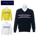 【ポイント10倍 2/23〜2/26 9:59】 トミーヒルフィガーゴルフ TOMMY HILFIGER GOLF ゴルフウェア セーター メンズ クラシックロゴメッシュニットセーター THMA002