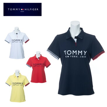 【クーポンで500円引 5/17まで】 トミーヒルフィガーゴルフ TOMMY HILFIGER GOLF ゴルフウェア ポロシャツ 半袖 レディース チェストロゴ THLA008